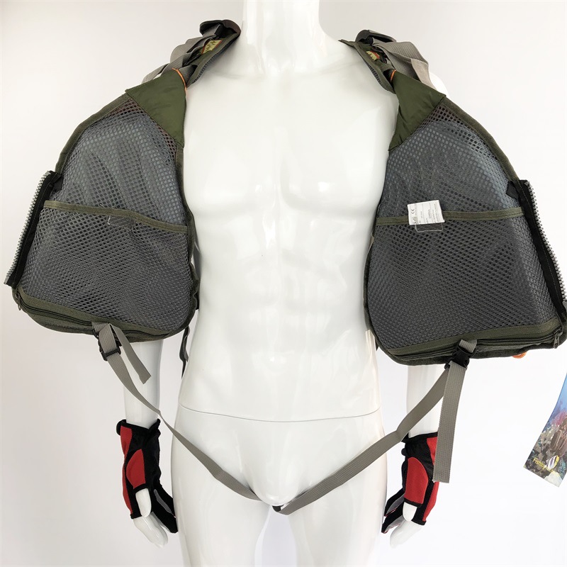Fishing vest + life jacket + backpack, multi-functional life jacket, fly fishing backpack with multiple pockets pic 40
