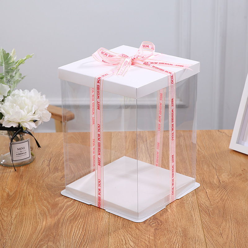 Transparent cake boxes, 4-inch, 6-inch, 8-inch, 10-inch, 12-inch dessert boxes, baking birthday cake boxes, packaging boxes pic 11