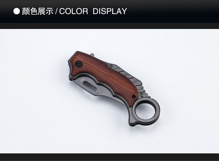 Upgraded outdoor folding knife X62 claw knife, camping self-defense portable small straight multi-functional claw knife, fruit knife pic 3