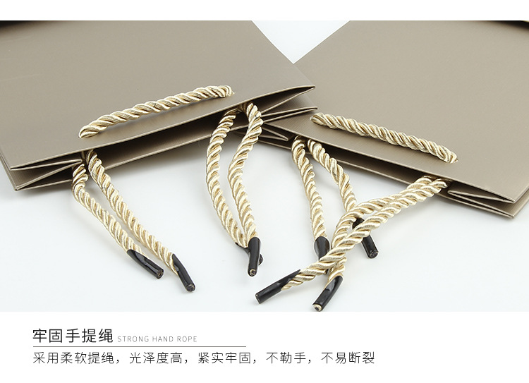 简约珠宝手提袋首饰袋特种纸饰品手提袋子厂家礼品包装袋定制LOGO详情7