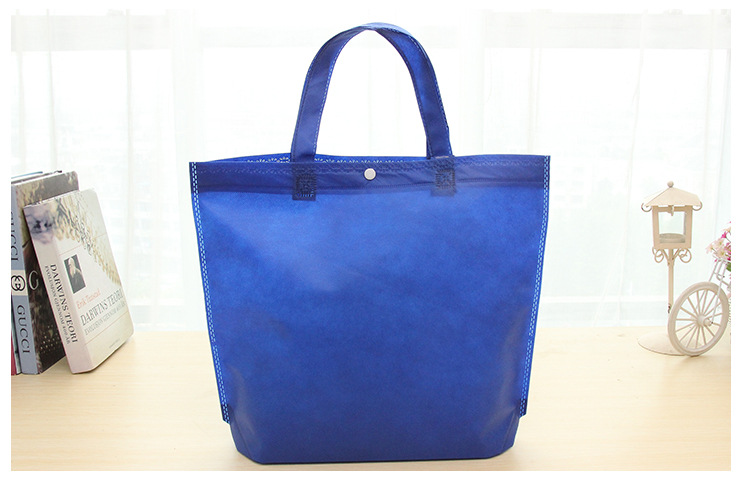 In-stock buckled non-woven fabric bags, blank folding heat-pressed handbags, high-end non-woven fabric shopping bags with printed logos pic 22
