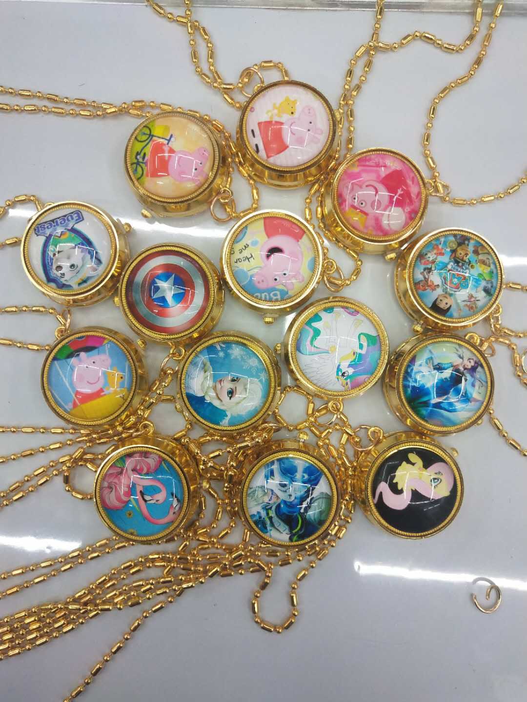 Wholesale of golden rotating anime cartoon wall watch gyroscope rotating pocket watch pic 5