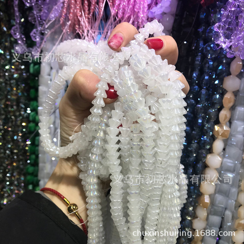 Quality Czech glass 6*8mm wax apple small morning glory diy accessory, flower center small flower, ancient-style material pack pic 9