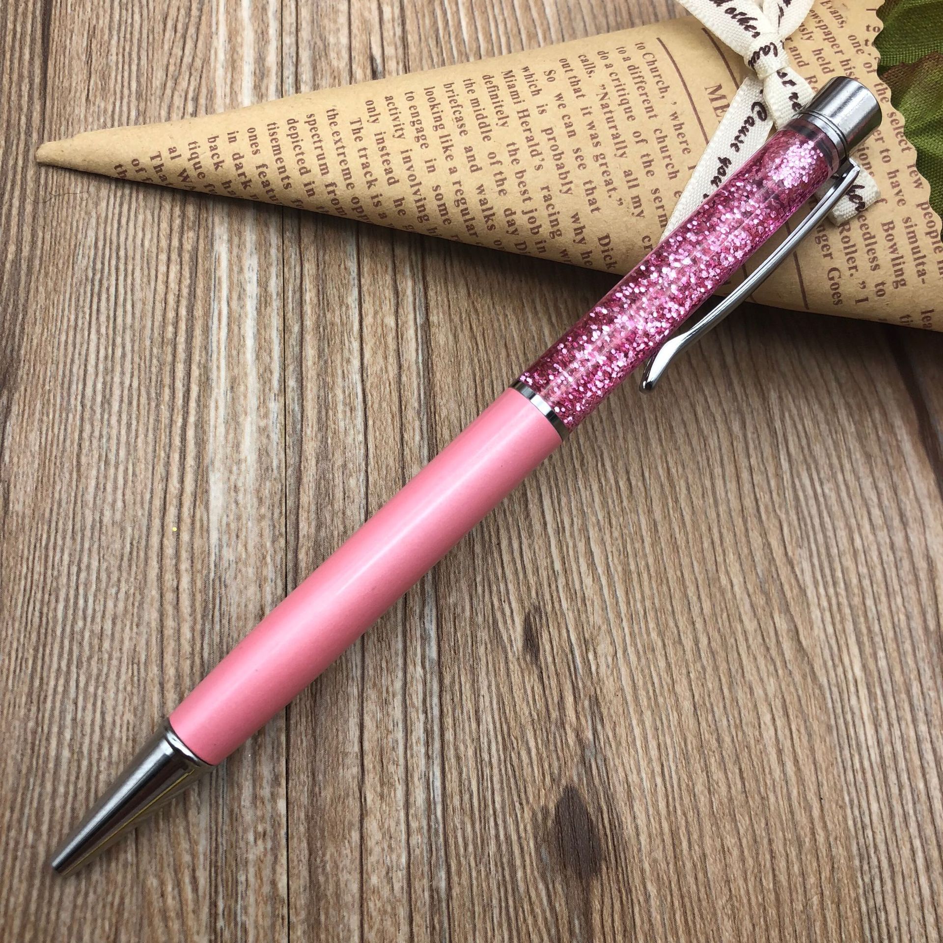 Sand gold powder in oil pens, crystal pens, metal pens, empty tube pens, in-stock gifts, advertising pens, ballpoint pens pic 5