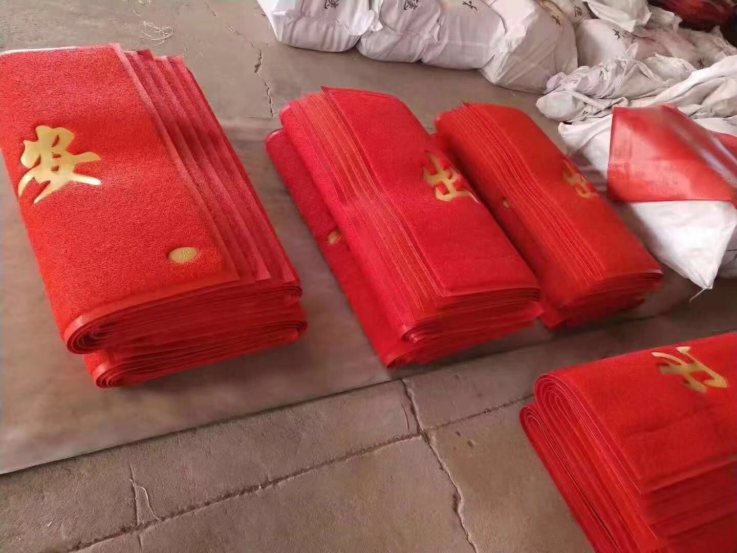 拉丝喷丝发泡底pvc刮沙蹭土大红喜庆开业出入平安欢迎光临门口垫详情9