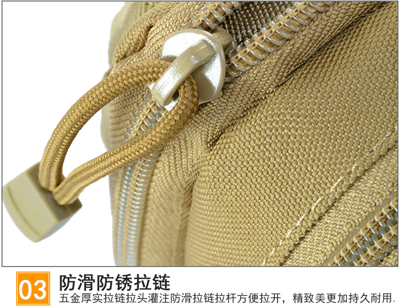 Yitu Army Camouflage Mountaineering Small waist Bag, crossbody crossbody single-shoulder bag, mobile phone waterproof sports outdoor waist bag Tactical bag pic 20