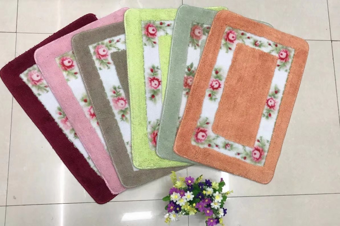 田园玫瑰进门地垫卧室门厅脚垫浴室门垫防滑垫子吸水地毯详情3