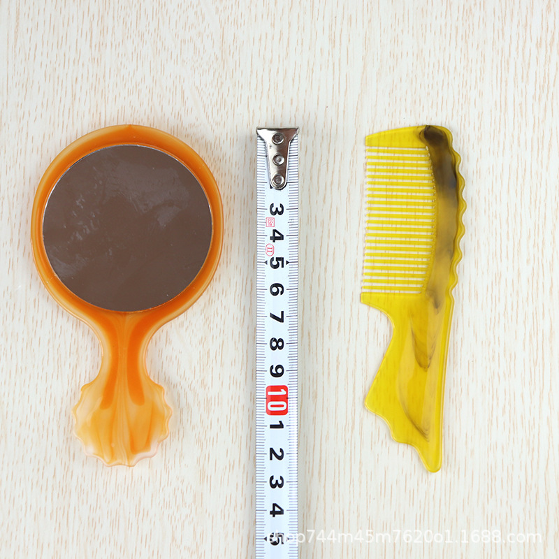 化妆镜梳便捷式小镜子镜梳套装带手柄化妆镜家居小百货批发详情11