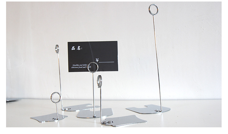 Stainless steel label clamps, hardware clamps, metal advertising clamps, bread product price tag clamps, POP price tag clamps, wholesale baking exhibition stand price base, fruit store product indication stand, dessert counter display fixed accessories pic 19