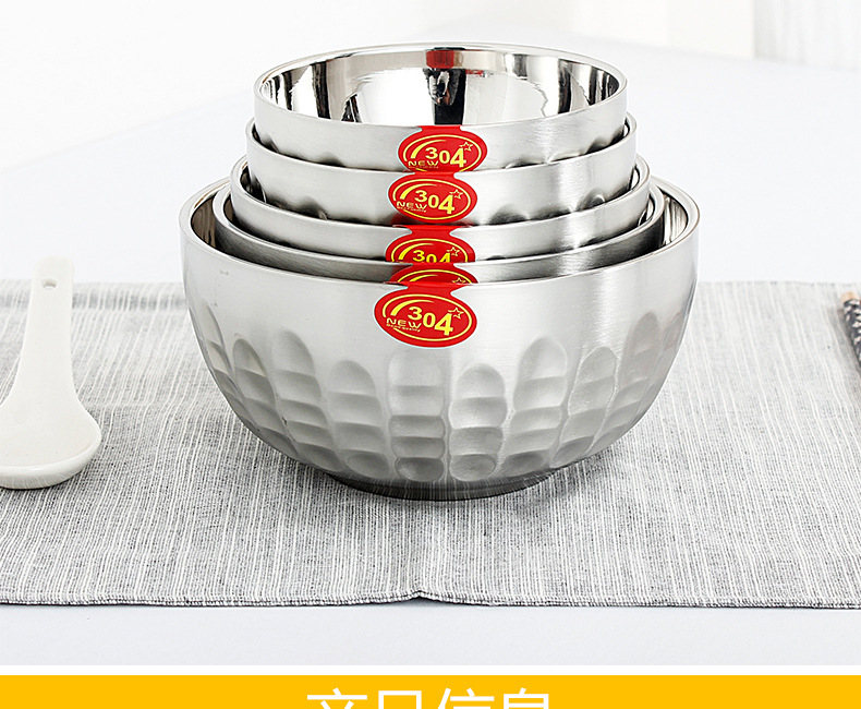 304 stainless steel bowl, family tableware bowl, creative travel portable chopsticks and spoons, picnic folding set rice bowl pic 25