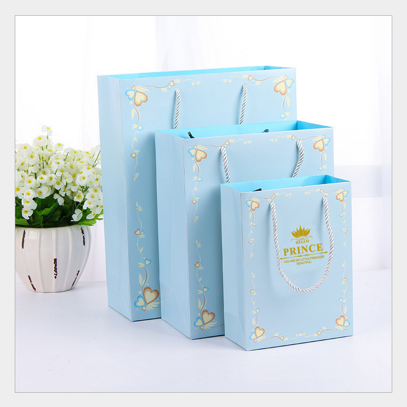Exquisite prince pink packaging bags, small gift bags, handbags, gift paper bags, wholesale in stock pic 10