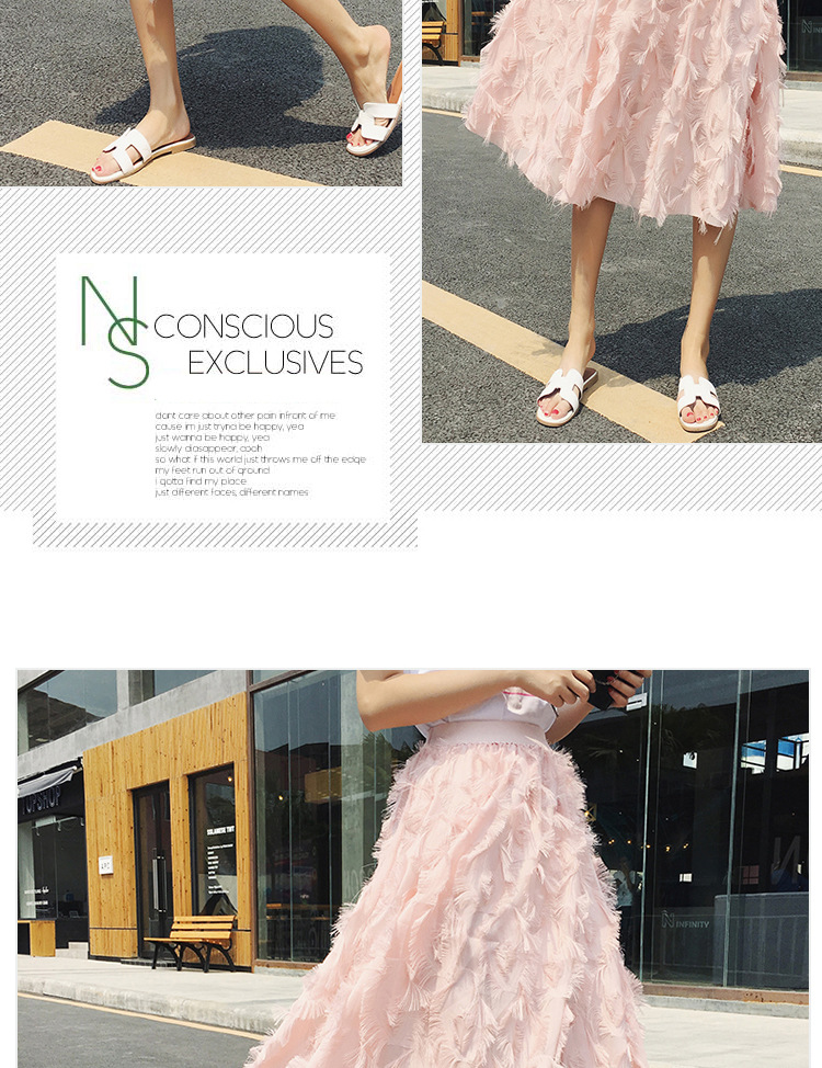 Feather tassel skirt for spring and summer, new European and American fashion, large swing skirt, eyelash decoration skirt for women pic 14