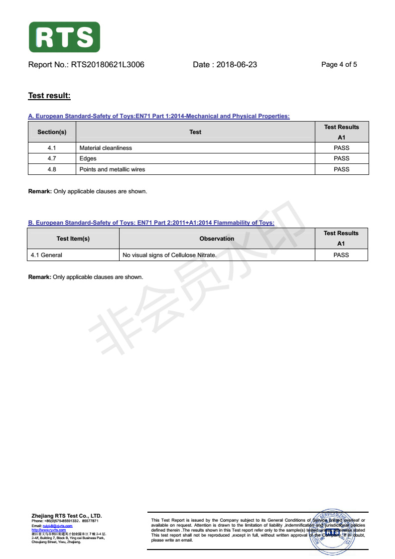 RTS20180621L3006 EN71-1-2-3 -