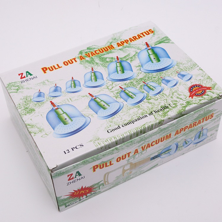 Cupping device manufacturer direct sales, 12 cups of vacuum cupping device, paper inch cupping device, anti-drop and durable English version pic 1