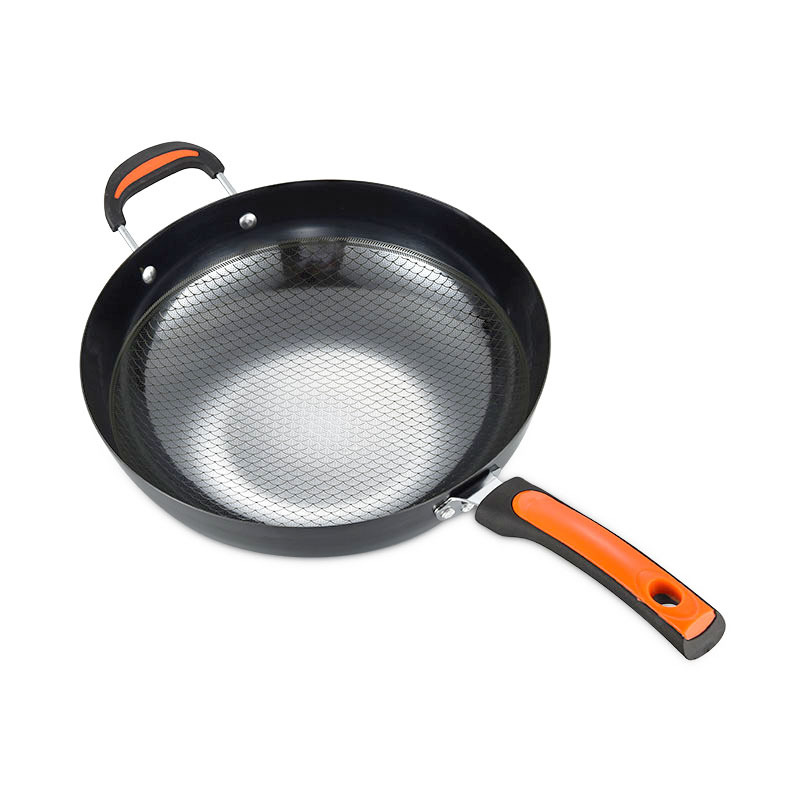 Factory wholesale scale-patterned genuine stainless steel wok, physical non-stick wok, cooking wok wholesale, gift fair sale, one-piece consignment pic 11