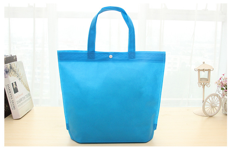 In-stock buckled non-woven fabric bags, blank folding heat-pressed handbags, high-end non-woven fabric shopping bags with printed logos pic 17
