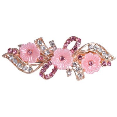 Korean retro crystal hair clip accessories, alloy rhinestone inlaid spring clip, elegant top clip headwear manufacturer wholesale pic 7
