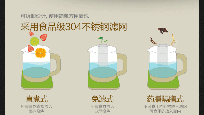 厂家直销多功能煮茶器玻璃养生壶时尚电热咖啡壶煎药蒸馏壶详情27