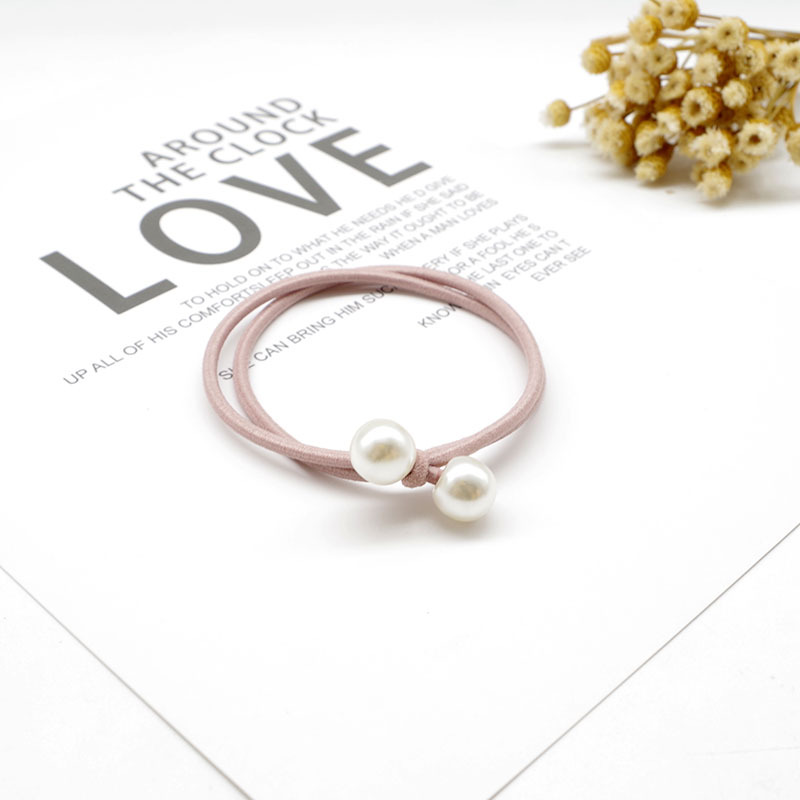Simple pearl hair bands, elastic hair ties, and girlish hair accessories - wholesale of one-yuan small items pic 6