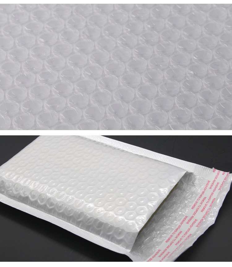 复合珠光膜气泡信封袋白色防震服装包装袋防水泡沫袋服装快递袋详情8
