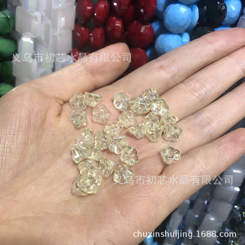 Quality Czech glass 6*8mm wax apple small morning glory diy accessory, flower center small flower, ancient-style material pack pic 6