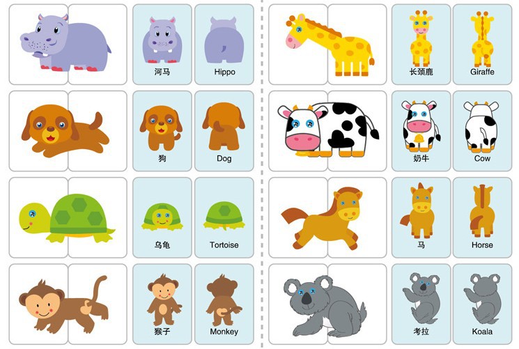 儿童早教卡片水果动物字母数字卡片玩具益智智力视觉开发学习卡详情13