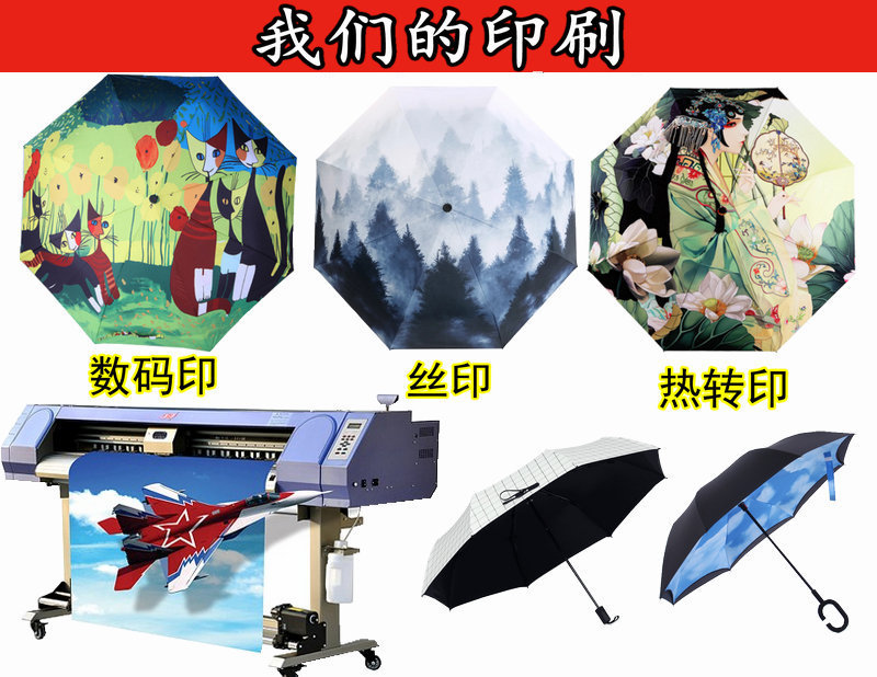 Hengdun umbrella: White umbrella surface, purple inner lining, folding umbrella, sun umbrella, super large umbrella pic 12