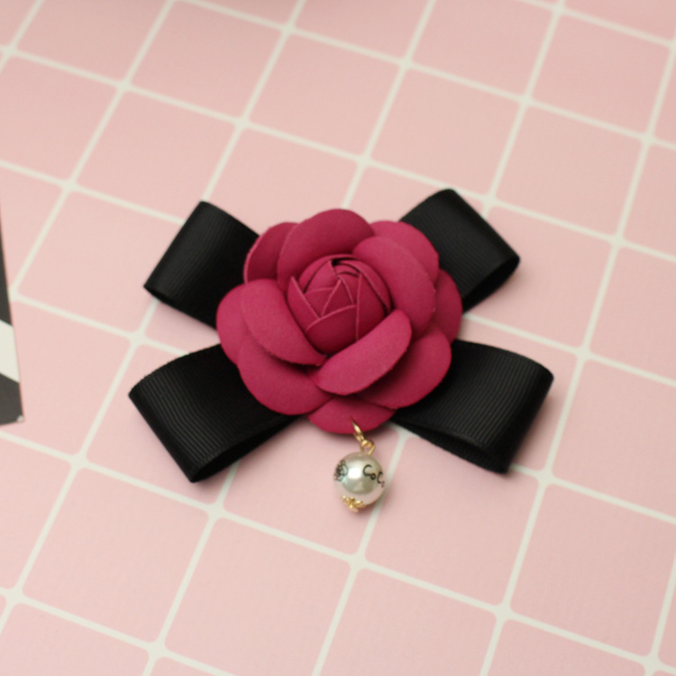 New handcrafted pearl bow from South Korea, DIY phone case materials, headwear, shoe flower accessories, embossed leather, camellia pic 4