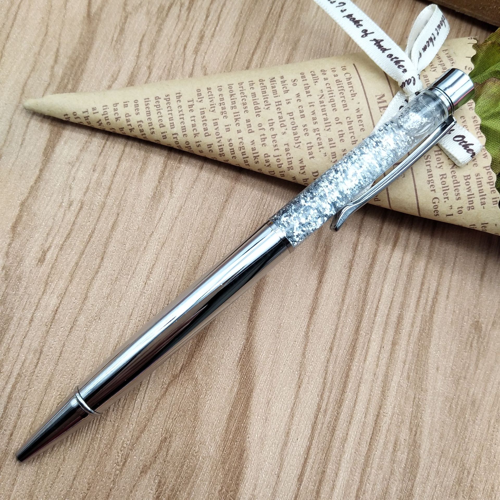 Sand gold powder in oil pens, crystal pens, metal pens, empty tube pens, in-stock gifts, advertising pens, ballpoint pens pic 14