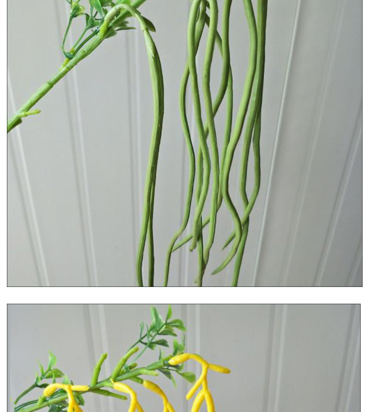 厂家供应仿真植物长豆配件花店装饰手捧花原材料批发婚庆用仿真枝叶园艺装饰用品详情10