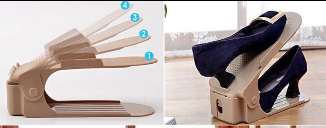 Multi-functional adjustable double-layer shoe rack, thickened multi-layer multi-position storage rack, shoe storage rack, cabinet storage, foldable pic 34