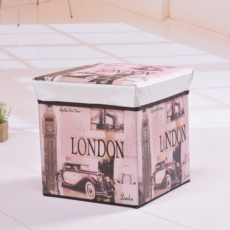 Cross-border best-selling European and American storage stools, folding and organizing storage boxes, sitting storage stools, large-capacity organizing boxes wholesale pic 35