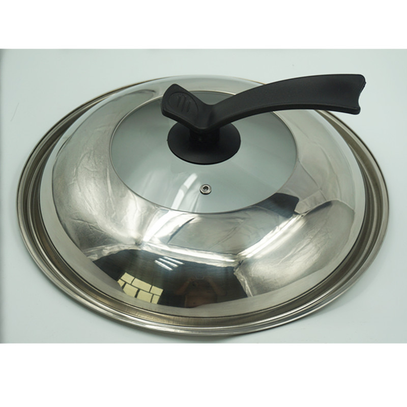 Wholesale of 30-36CM stainless steel flat pot LIDS, wok LIDS, all-steel LIDS, multi-purpose LIDS and semi-transparent LIDS from the factory pic 13