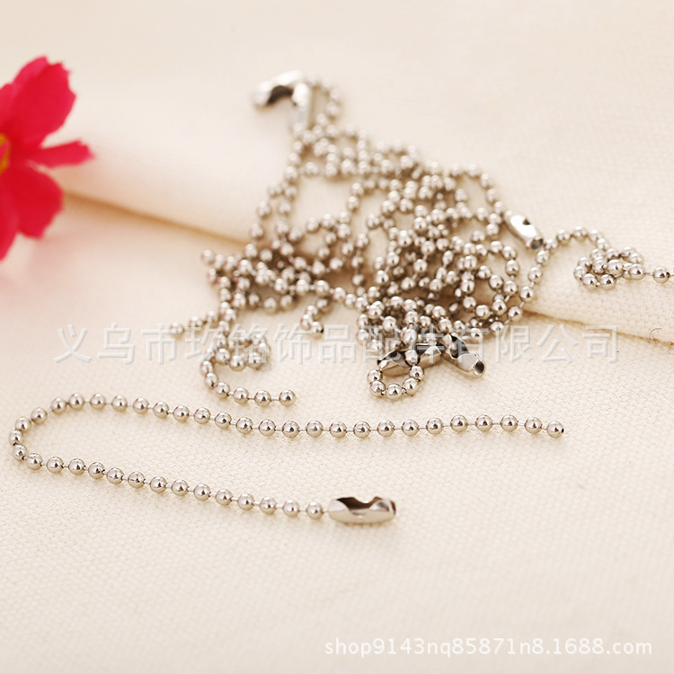 The manufacturer offers a large quantity of environmentally friendly metal bead chains, wave chains, copper bead chains and iron bead chains in stock pic 9