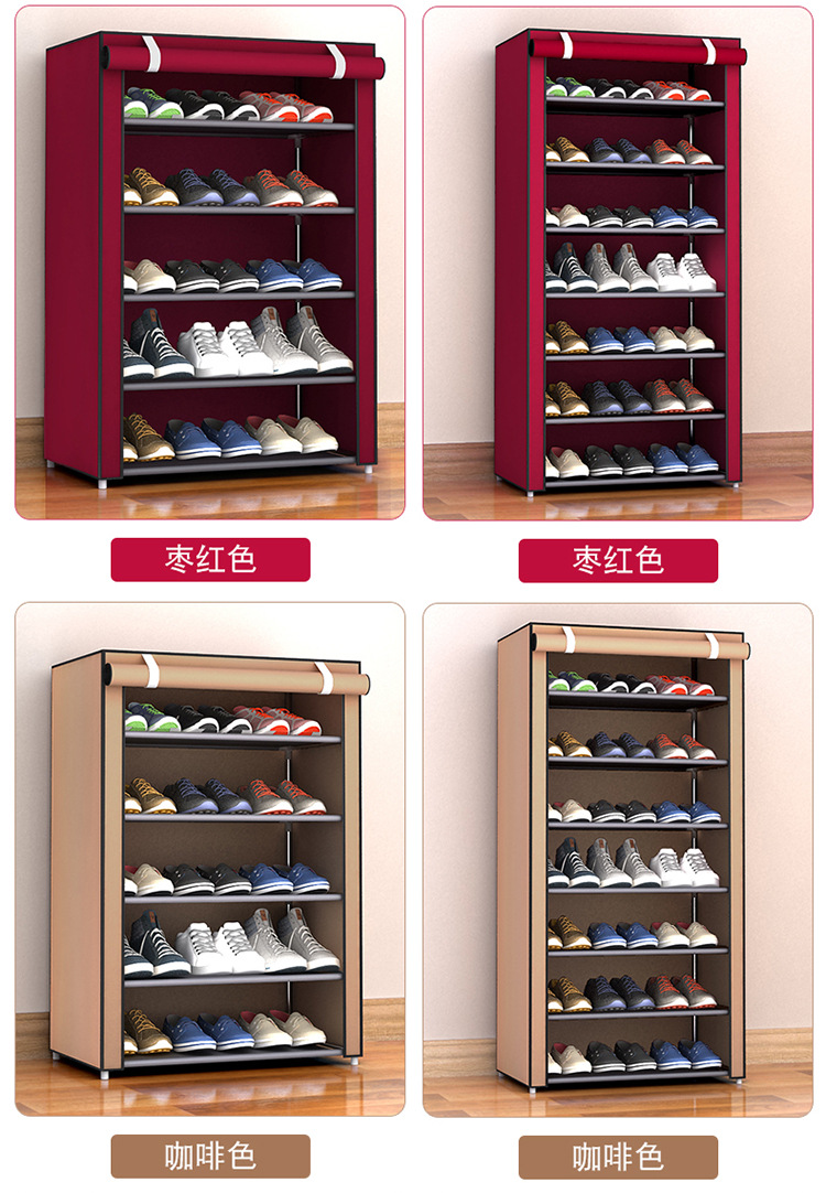 Yarui Fan F model simple shoe rack, dust-proof storage shoe cabinet, multi-layer small shoe rack, dormitory foyer storage rack, simple and elegant pic 18