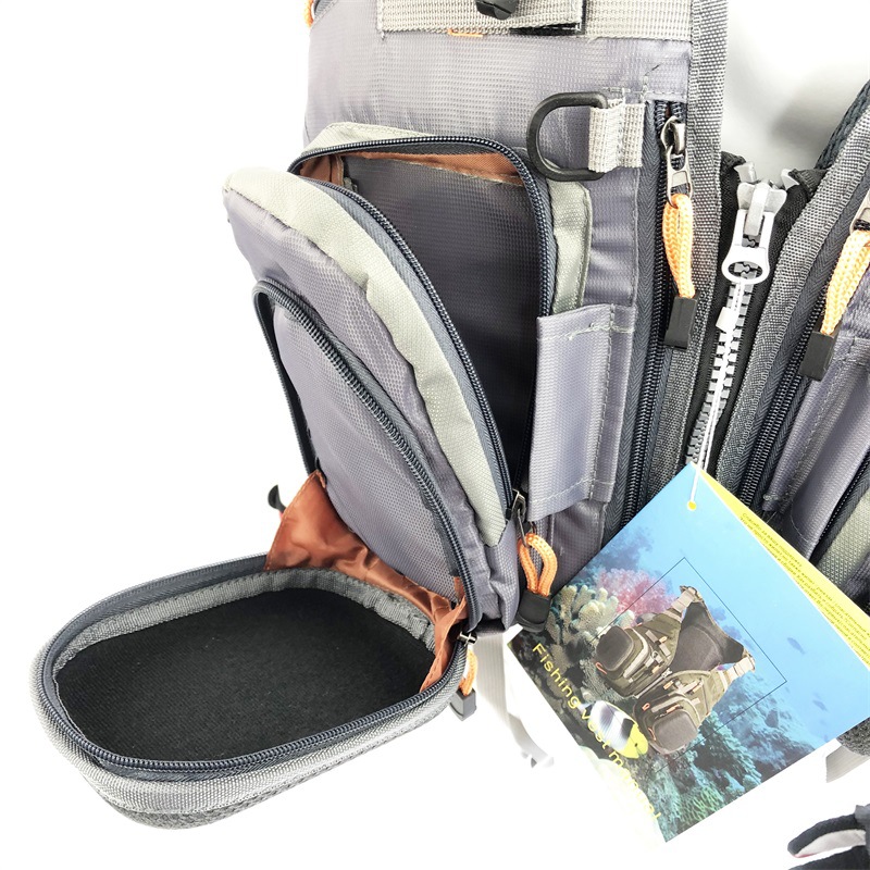 Fishing vest + life jacket + backpack, multi-functional life jacket, fly fishing backpack with multiple pockets pic 31