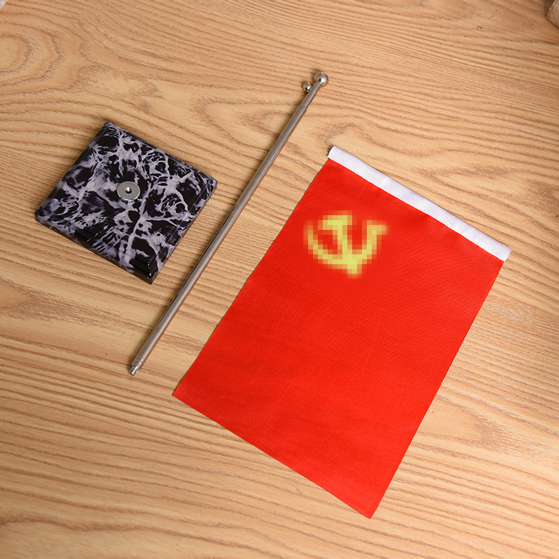 桌旗旗杆摆件批发伸缩旗杆仿大理石底座金属底座单杆旗帜小红旗详情12