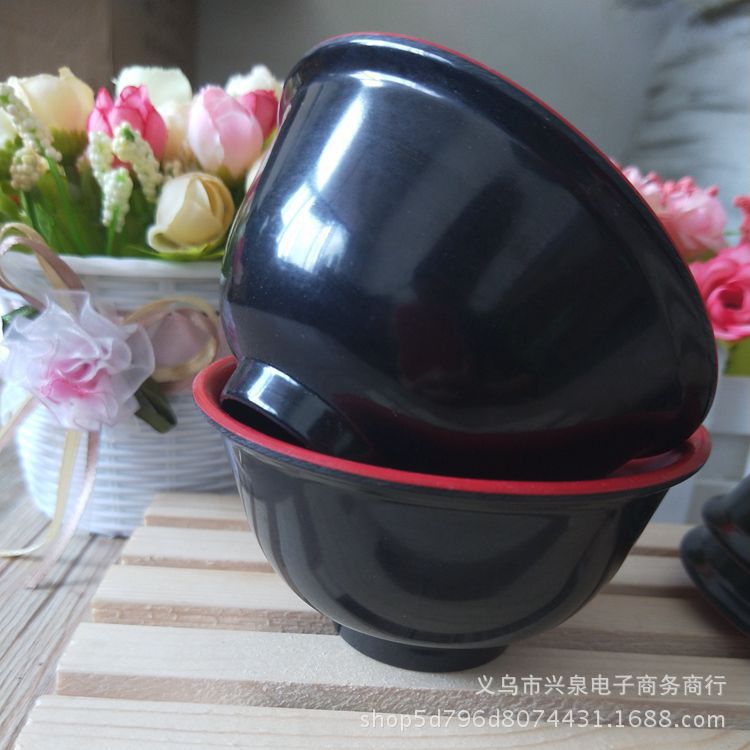 【 Zone 3-9 】2701 Red Bowl 600 per box, one yuan, Two yuan, Small Bowl, Melamine Bowl, Small Red Bowl, Hot Pot Bowl, Two-color Bowl, one yuan Tableware pic 5