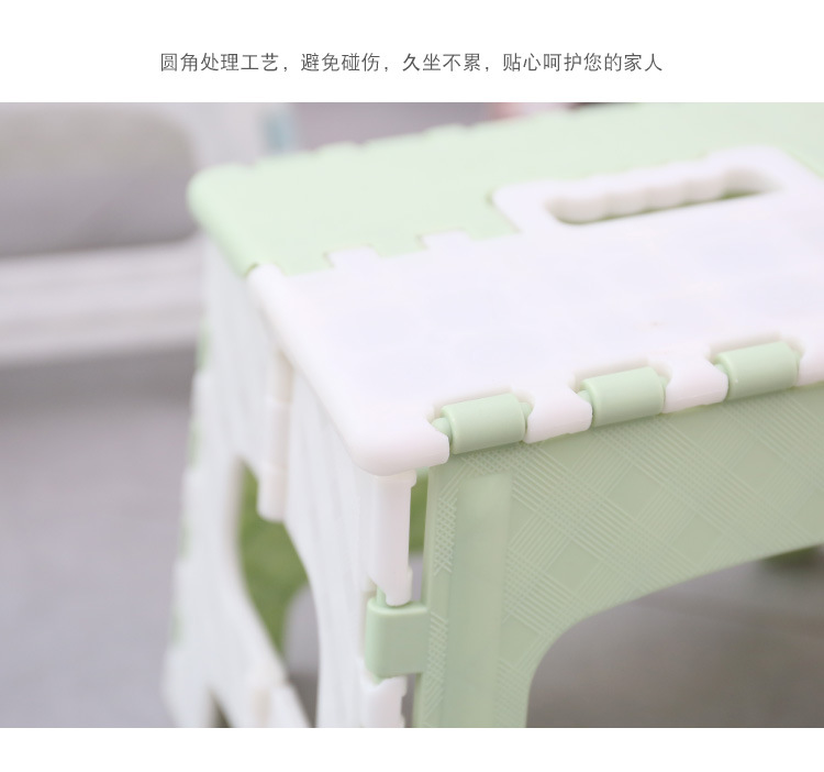 加厚塑料凳子 露营折叠凳 便携式提手凳子 小凳子手提凳150kg详情15