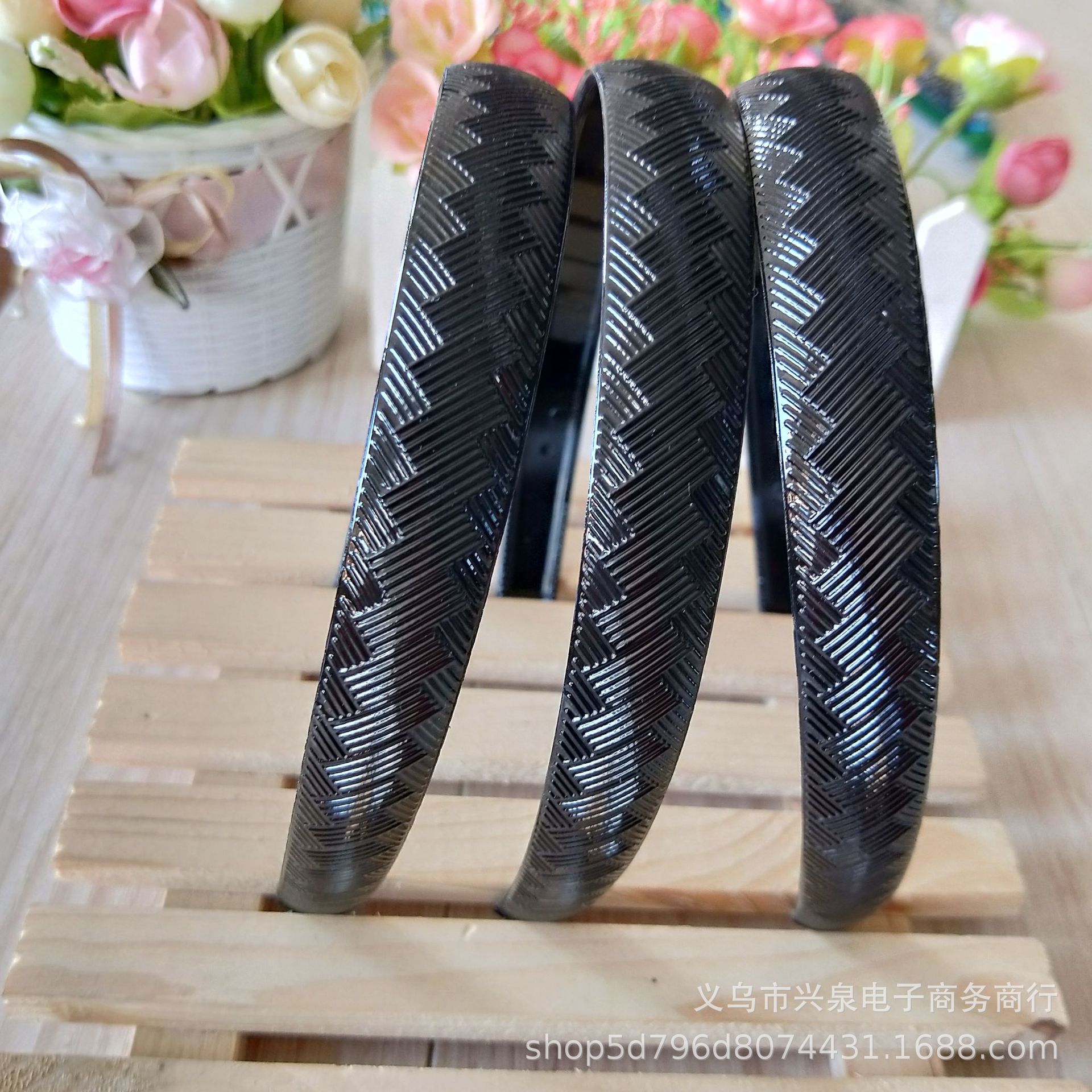 【1-9 Zones 】【 Black Patterned Hair Clips 】20 yuan per pack, one-yuan hair band, black hair band, hair band, patterned headband, one-yuan and two-yuan accessories wholesale pic 1
