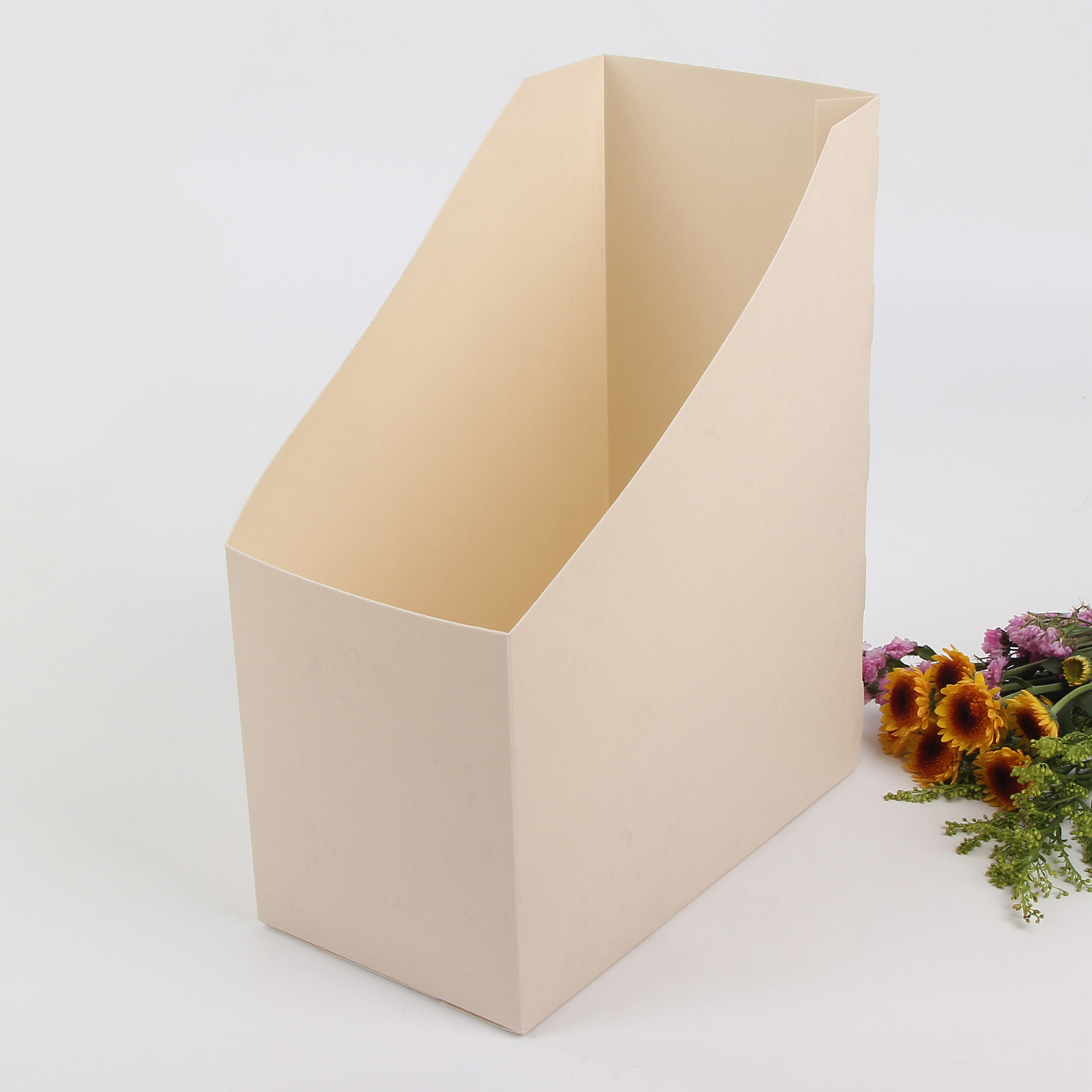 File storage box, plastic imitation leather desktop file holder, stationery and book storage box, storage box made of PP material pic 31