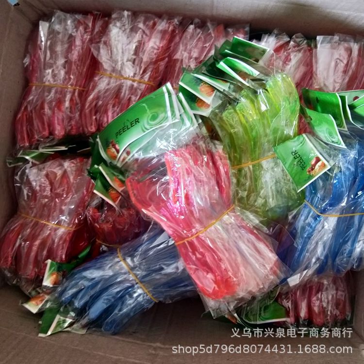 【 Zone 2-10 】 Crystal peeler 10 per bundle 2000 per box, one-yuan crystal peeler, plastic fruit and vegetable peeler, colored transparent peeler pic 1