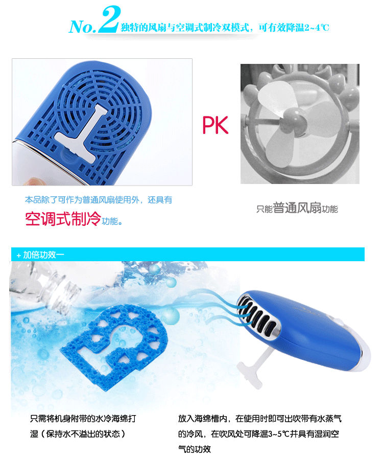 USB充电睫毛风扇嫁接种植吹干机美甲迷你手持掌上空调水冷小风扇详情7