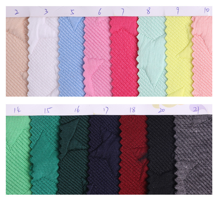 Knitted fabric elastic tr cotton-like air layer weft knitted jacquard fabric, home textile fashion, climbing suit fabric pic 8