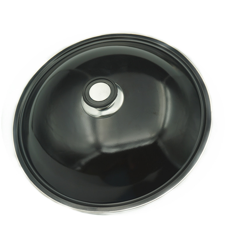 We supply 32-42CM enamel high lid wok and soup pot LIDS for wholesale. Samples are available for wholesale of pot LIDS pic 14