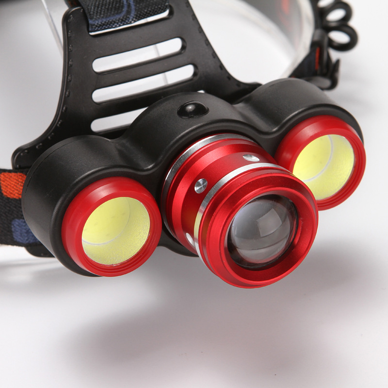 The new T6+cob high-power rechargeable aluminum alloy zoom headlamp, cob strong light, is selling well both cross-border and outdoors pic 34