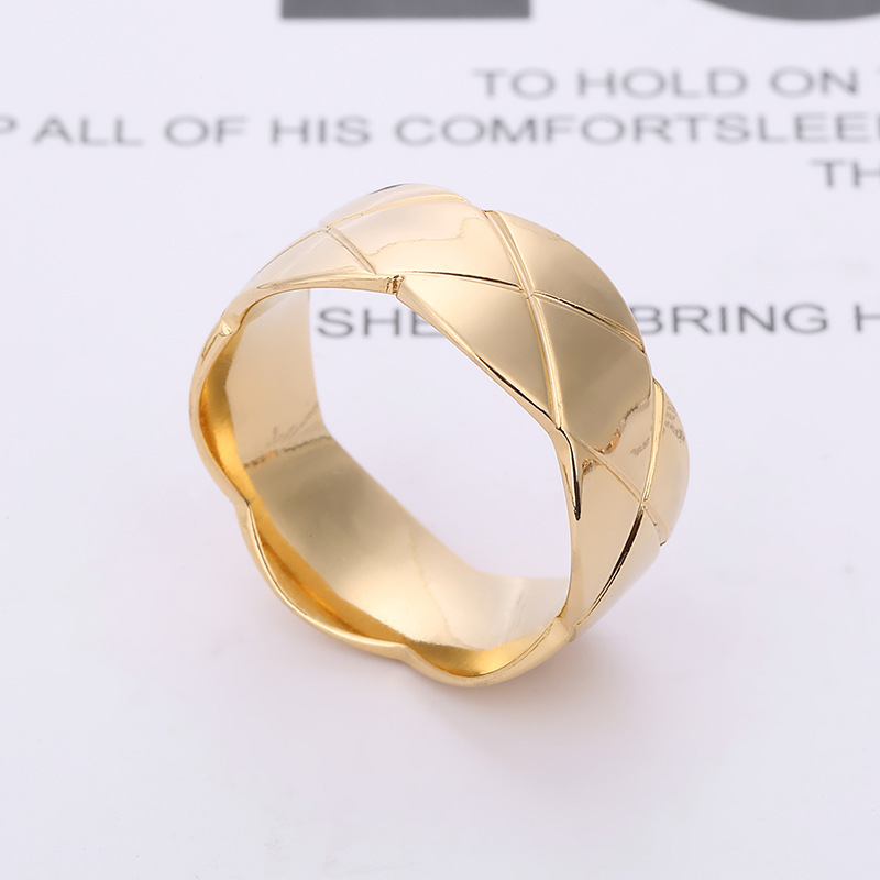 欧美爆款异形饰品切割波浪边批花菱形不锈钢钛钢精美戒指厂家直供详情5