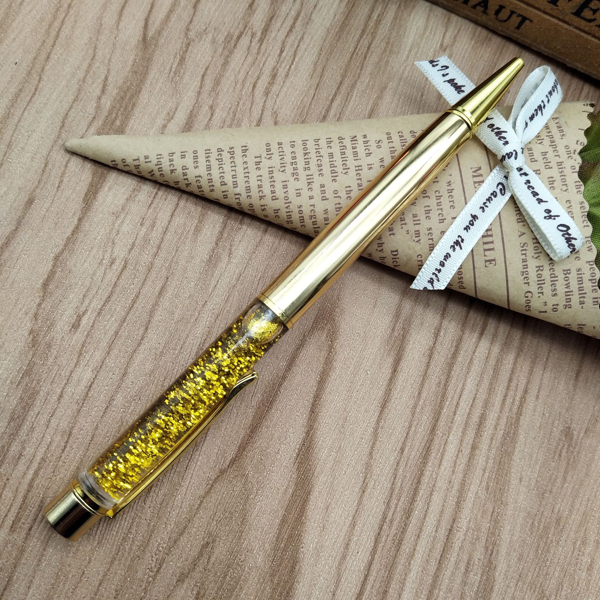 Sand gold powder in oil pens, crystal pens, metal pens, empty tube pens, in-stock gifts, advertising pens, ballpoint pens pic 15
