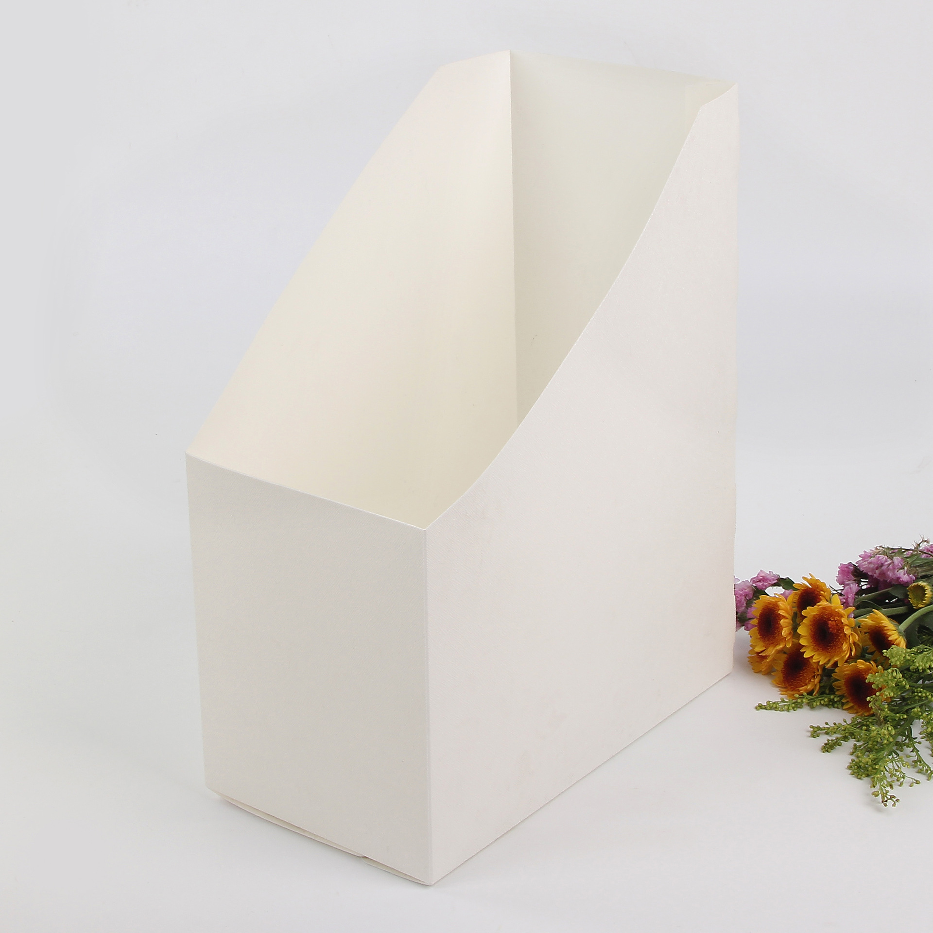 File storage box, plastic imitation leather desktop file holder, stationery and book storage box, storage box made of PP material pic 30