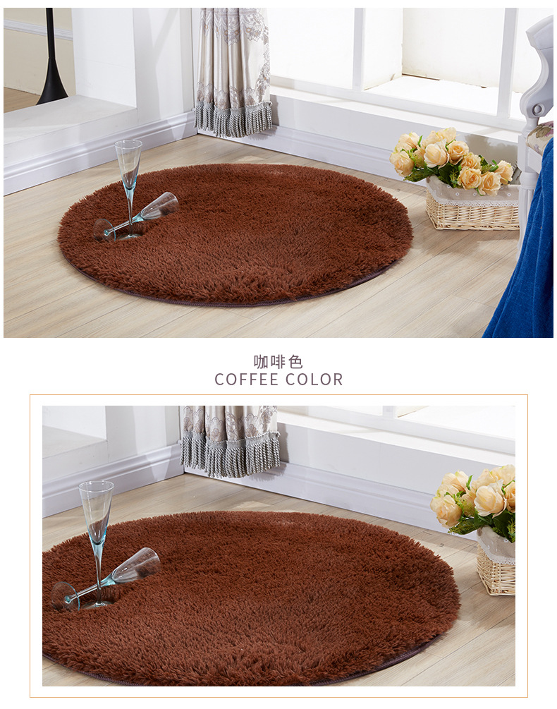 Silk and wool carpets, round carpets, floor MATS, living room and bedroom carpets, bedside floor MATS, floor MATS, computer chair MATS, yoga MATS pic 10